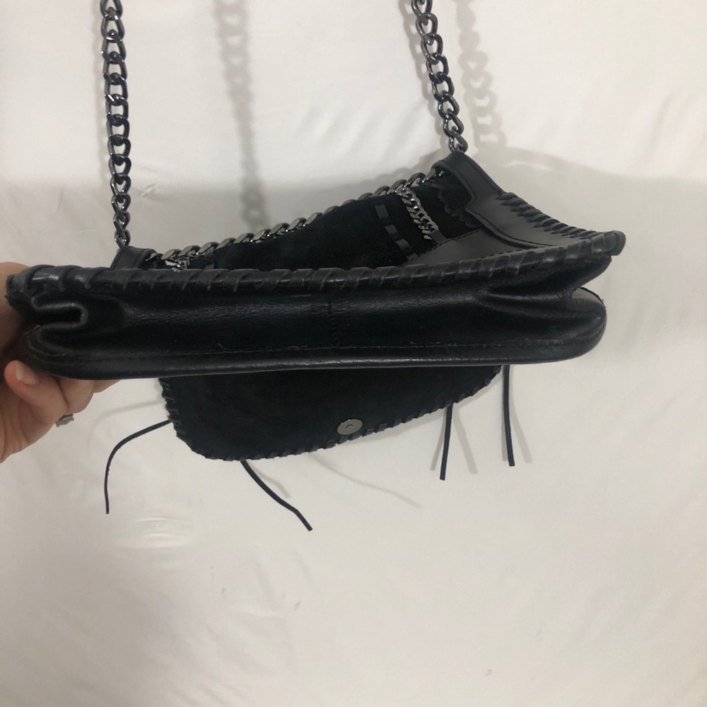 Zara Suede chain crossbody bag black - Picture 8 of 10